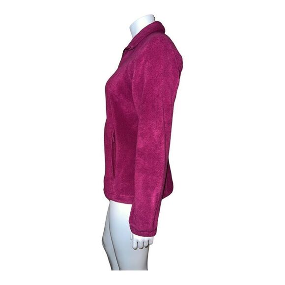 Columbia Fuchsia Benton Springs Full Zipped Fleece Jacket Women's Medium EUC - Picture 3 of 6